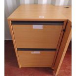 BEECH EFFECT 2 DRAWER FILING CABINET