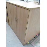 BEECH EFFECT 2 DOOR OFFICE CABINET