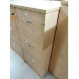 BEECH EFFECT 3 DRAWER FILING CABINET