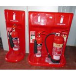 2 CO2 FIRE EXTINGUISHERS AND 1 FOAM FIRE EXTINGUISHER