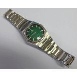 GENTS ZENITH AUTOMATIC DATE WRISTWATCH WITH GREEN DIAL Condition Report: Currently