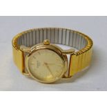 TISSOT 18CT GOLD WRIST WATCH ON BRACELET WITH ORIGINAL RECEIPT Condition Report: