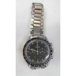 OMEGA SPEEDMASTER WITH TRIPLE DIALS Condition Report: Bracelet heavily stretched to