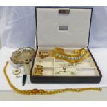 STACKERS JEWELLERY CASE WITH VARIOUS JEWELLERY,