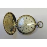 SILVER HUNTER CASED POCKET WATCH BY BENSON LONDON