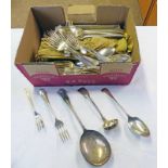 GOOD SELECTION SILVER PLATED CUTLERY ETC