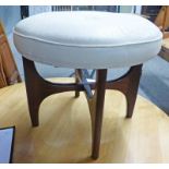 TEAK CIRCULAR TOPPED STOOL