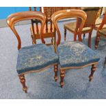 PAIR VICTORIAN MAHOGANY DINING CHAIRS