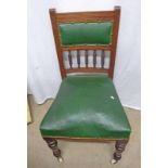 SET OF 6 19TH CENTURY DINING CHAIRS ON TURNED SUPPORTS