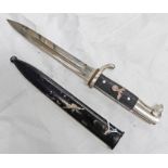 THIRD REICH NCO'S DRESS BAYONET WITH FULLERED BLADE MARKED ROBERT KLAAS,