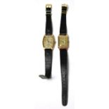 Two gents 9ct gold wristwatches