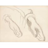 Attributed to Duncan Grant (1885-1978) Study of a hand Pencil, 14.5cm by 19.5cm Together with a