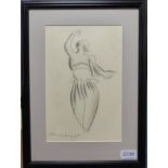 Dame Laura Knight RA, RWS, RE, RWA, PSWA, DBE (1877-1970) Study of a Russian Dancer Signed in