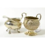 Two silver cream jugs 4.6ozt