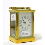 A brass carriage timepiece