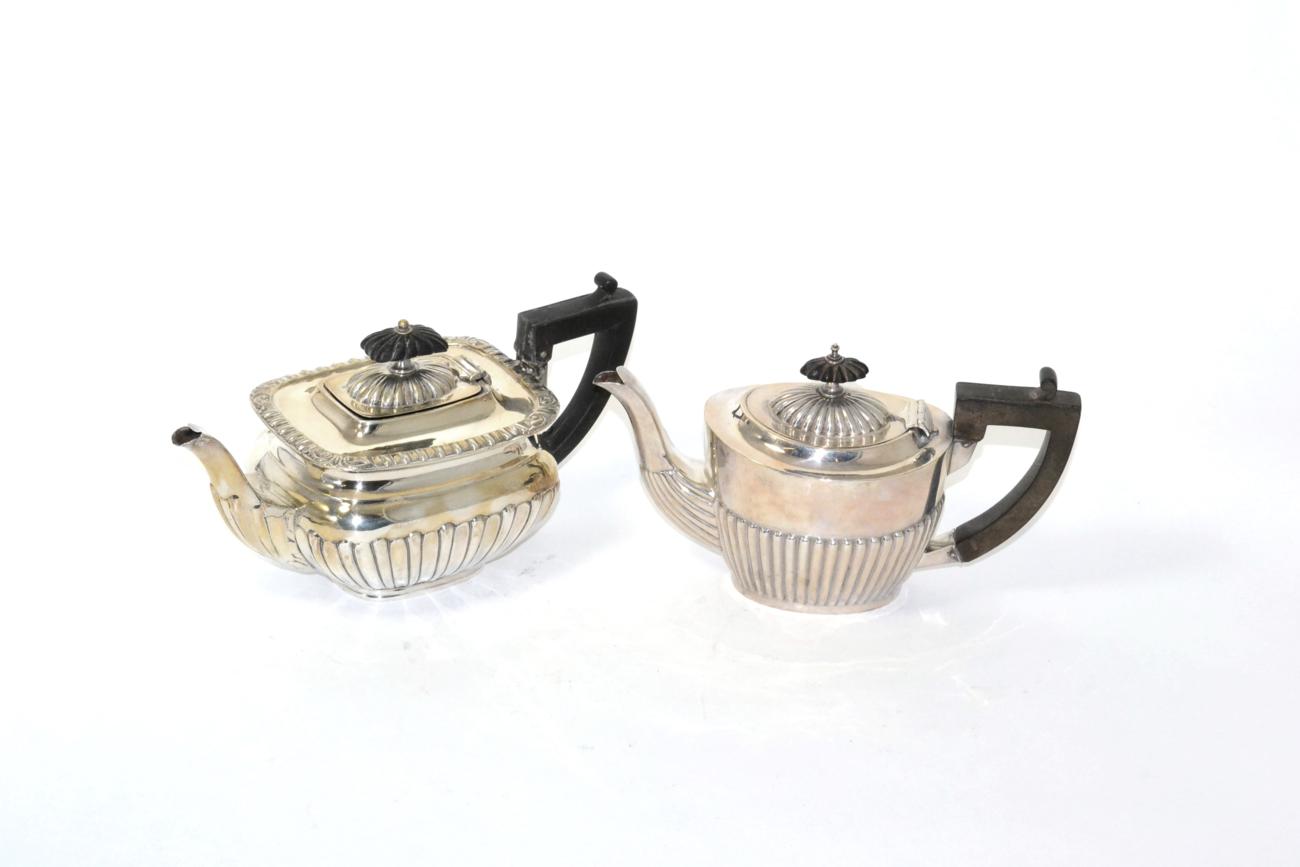 A silver bachelors teapot and another 19.6 ozt