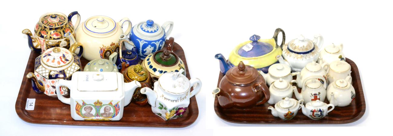 A collection of teapots, including Cantonese etc (three trays)