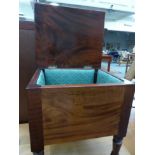A 19th Century mahogany sewing box (converted from a commode)