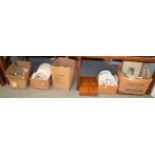 A quantity of Ironstone dinner ware, silver plate cutlery canteen etc