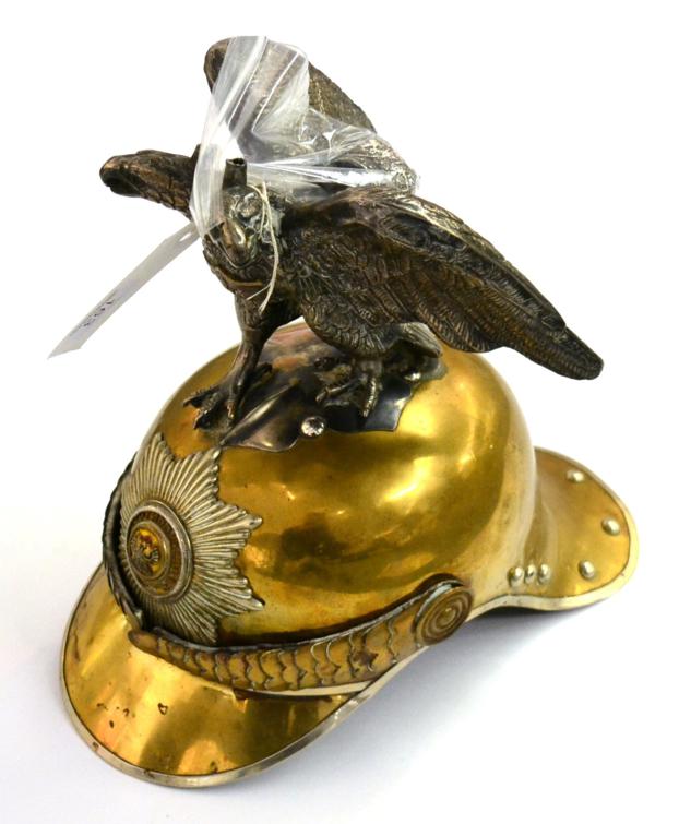 A Russian O.R's Brass Helmet to the Imperial Horse Guards Regiment, the one piece skull with