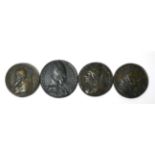 Nicholaus IIII, bronze, obv., portrait r., wearing tiara and cope, rev., view of Rome, FELIX ROMA,