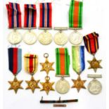 A Second World War Group of Six Medals, in original Royal Admiralty box addressed to Mr R Shipley,