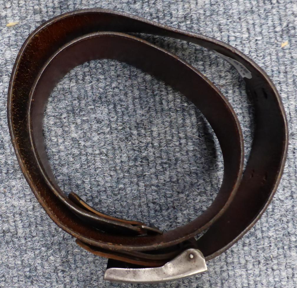 A German Third Reich Army EM's Belt, with steel buckle; another, with white metal buckle; an - Image 12 of 18