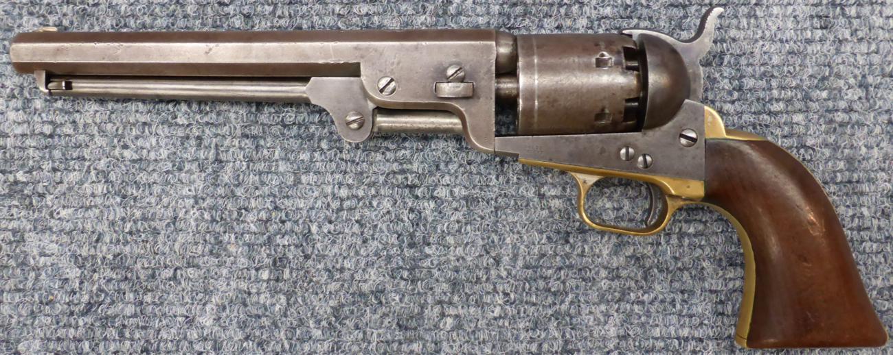 A Colt Model 1851 Navy Percussion Six Shot Single Action Revolver, .36 calibre, the 19cm octagonal - Image 3 of 16