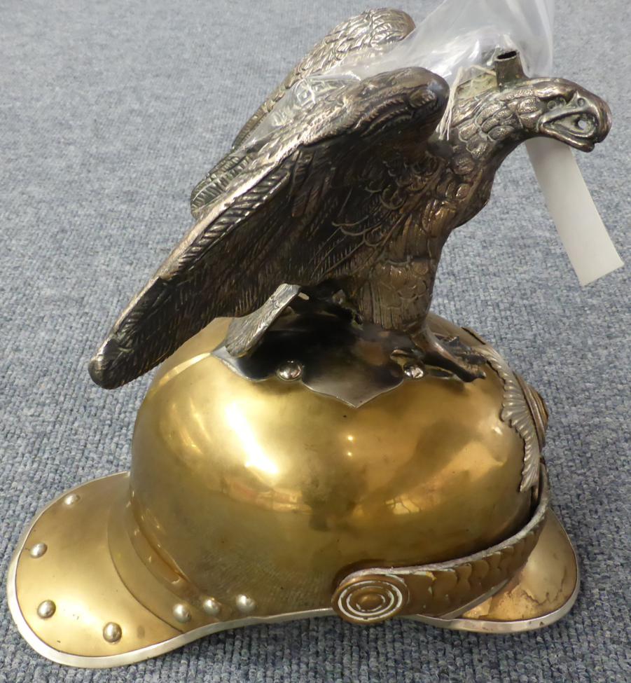 A Russian O.R's Brass Helmet to the Imperial Horse Guards Regiment, the one piece skull with - Image 2 of 9