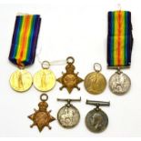 A First World War Pair, awarded to 1347 PTE.J.STIRRAT. SCO.RIF., comprising 1914-15 Star and Victory