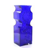 A Dartington Marguerite Floor Vase, after a design by Frank Thrower, model FT35, in cobalt blue,