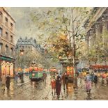 Antoine Blanchard (1910-1988) French ''Gare de l'Est'' Signed, oil on canvas, 44.5cm by 52cm The
