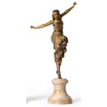 Paul Philippe (French, 1870-1930): ''Russian Dancer'' A Cold-Painted and Gilt Bronze Figure, circa