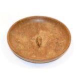 A Robert ''Mouseman'' Thompson Oak Circular Fruit Bowl, with carved mouse signature to the interior,