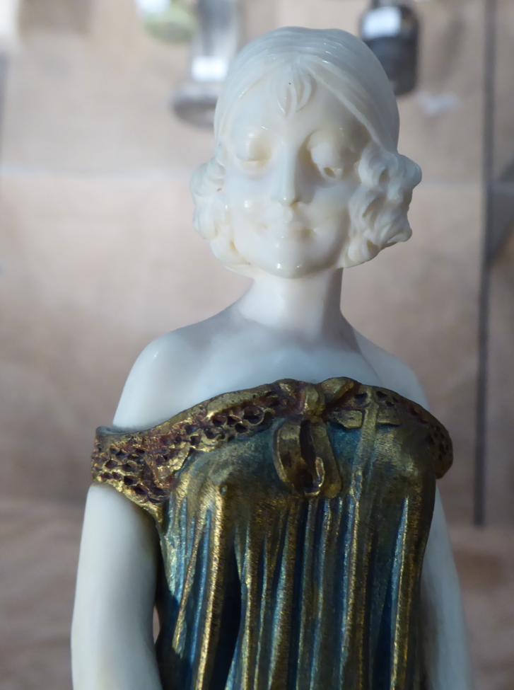 Demetre H Chiparus (Romanian, 1888-1950): ''Innocence'' A Gilt and Patinated Bronze and Ivory - Image 4 of 6