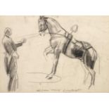 Dame Laura Knight RA, RWS, RE, RWA, PSWA, DBE (1877-1970) ''Captain Ankners Training'' Signed and