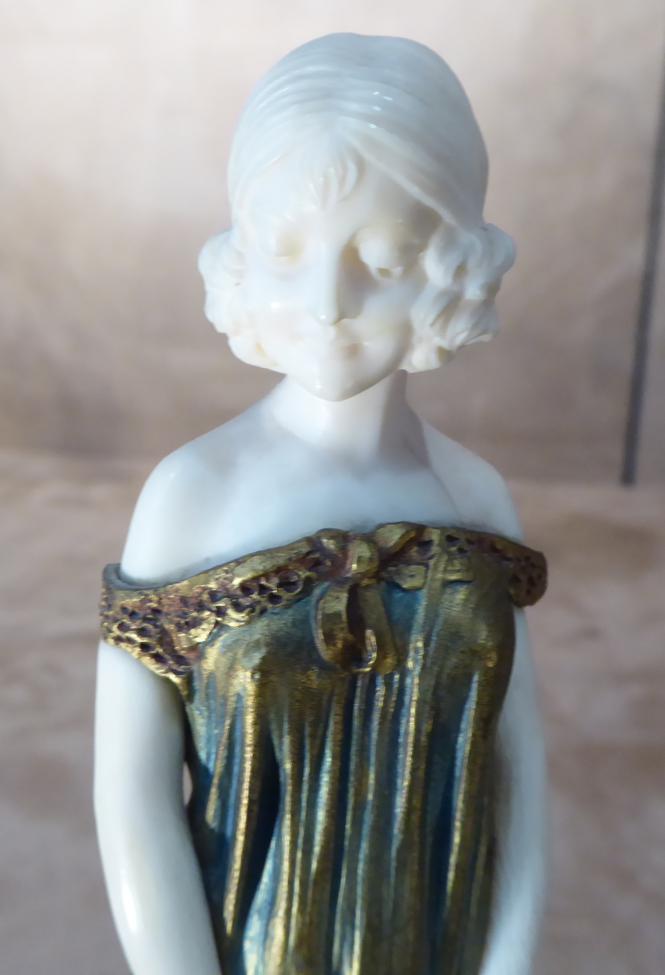 Demetre H Chiparus (Romanian, 1888-1950): ''Innocence'' A Gilt and Patinated Bronze and Ivory - Image 2 of 6