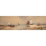 Thomas Bush Hardy RBA (1842-1897) ''The Harbour, Littlehampton'' ''On the Somme, Picardy'' Signed