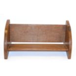 A Robert ''Mouseman'' Thompson Oak Book Trough, with carved mouse signature, 45cm long