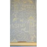 Four Rolls of 1950's ''Frivolite'' Hand Printed Wallpaper, designed by Mary Storr, retailed by