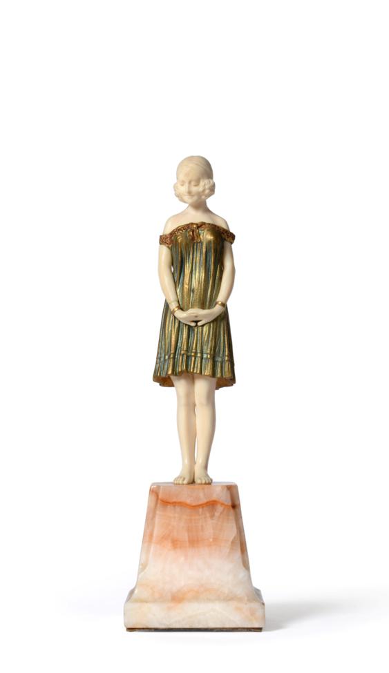 Demetre H Chiparus (Romanian, 1888-1950): ''Innocence'' A Gilt and Patinated Bronze and Ivory