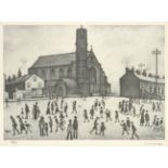 After Laurence Stephen Lowry R A (1887-1976) ''St. Mary's Beswick'' Signed in pencil, numbered 32/