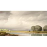 Pierre de Clausade (1910-1976) French An expansive river landscape Signed, oil on canvas, 43cm by