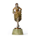 Josef Lorenzl (Austrian, 1892-1950): A Gilt and Cold-Painted Bronze Figure, circa 1925, modelled