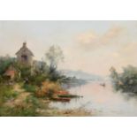 Maurice Levis (1860-1940) French ''La seine à la Frette'' Signed, with original inscribed label