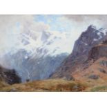 Alfred Heaton Cooper (1864-1929) ''Bowfell and Pike of Stickle'' Signed and dated 1914, watercolour,