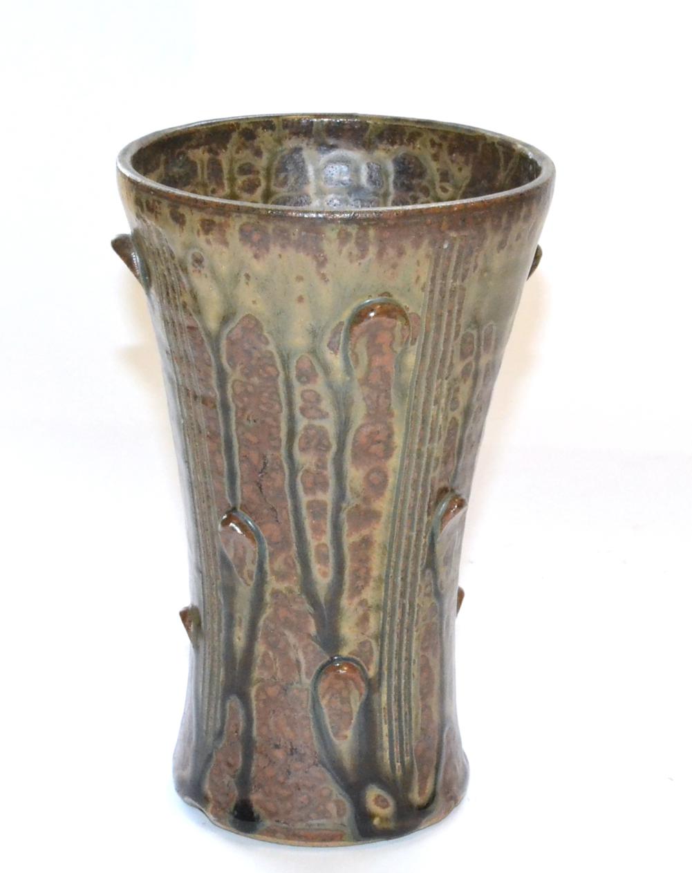 Mick Arnup (1923-2008): A Stoneware Pedestal Bowl, calligraphy text DONALD DAVID 1909-1985 and - Image 2 of 3