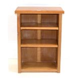 A Robert ''Mouseman'' Thompson Oak Bedside Bookcase, with two adjustable shelves, with recessed