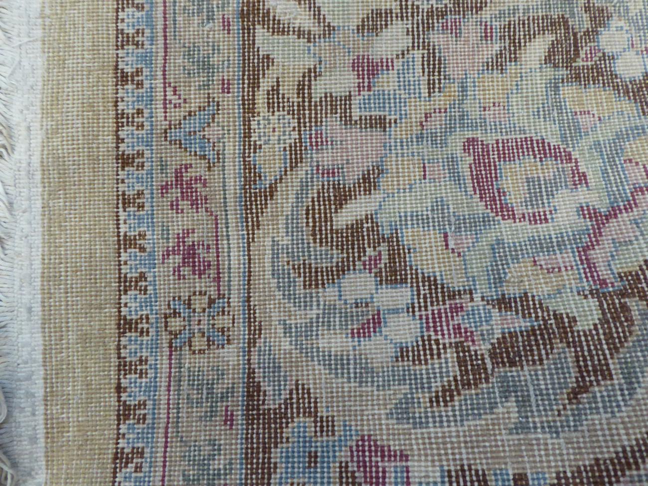 Hereke Wool Carpet North West Anatolia The pale lemon field with an allover design of flowerheads - Image 4 of 4