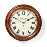 A Mahogany Wall Timepiece, signed Donne & Son, Birchin Lane, Cornhill, circa 1880, case with side